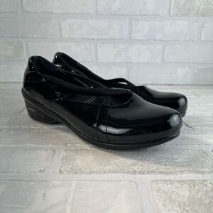 Dansko Shoes Womens 42 Black Patent Leather Ballet Flats Comfort Strappy 11.5 12